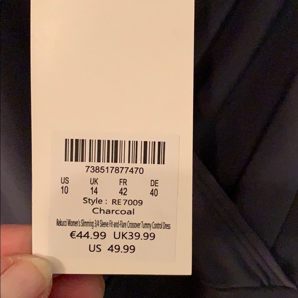 Slinky! Rekucci | Sz 10 Charcoal Dress - Picture 4 of 9